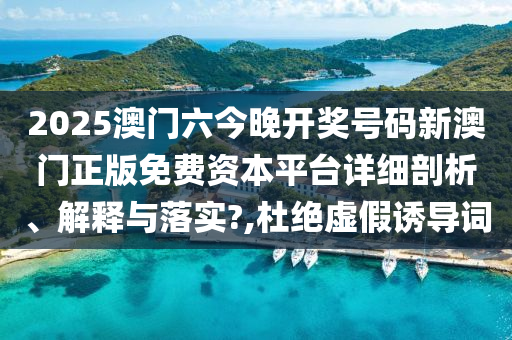 2025澳门六今晚开奖号码新澳门正版免费资本平台详细剖析、解释与落实?,杜绝虚假诱导词