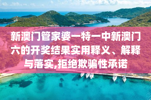 新澳门管家婆一特一中新澳门六的开奖结果实用释义、解释与落实,拒绝欺骗性承诺