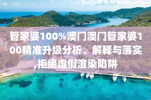 管家婆100%澳门澳门管家婆100精准升级分析、解释与落实,拒绝虚假渲染陷阱